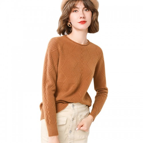 Turtle Neck Braided Knitted Sweater