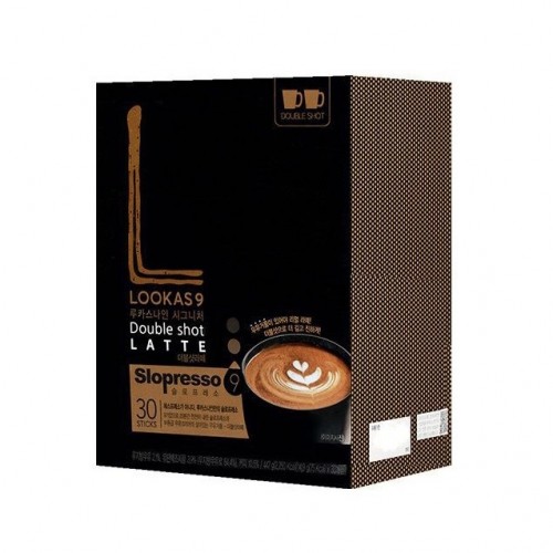 Lookas 9 High Quality Korean Coffee Double Shot Latte 14.9g x 30 sticks