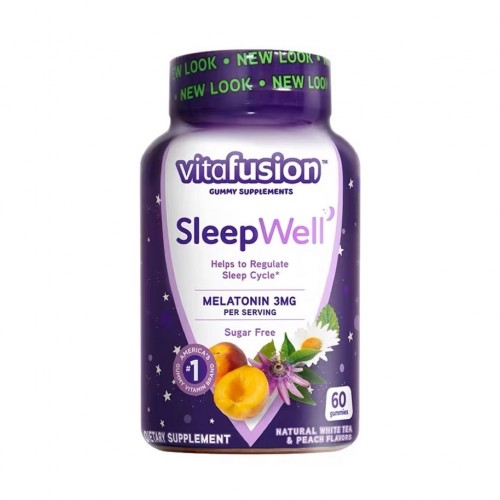 VitaFusion SleepWell, Natural White Tea & Peach, 60 Gummies