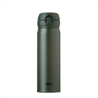 THERMOS 500毫升真空保溫瓶 (軍綠色) 超輕