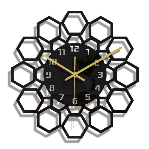 Honeycomb Acrylic Digital Wall Clock, Simple Clock For Home Decoration, Living Room Bedroom Home Decor Art Clock