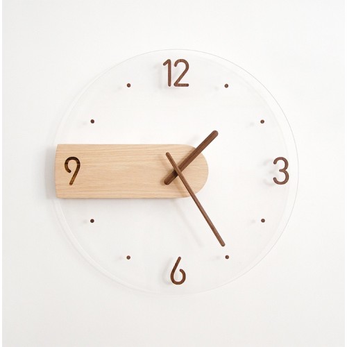 Acrylic Wooden Creative Wall Clock Bedroom Mute Clock, Silent Clock Wall Art