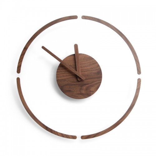 Wooden Highlighted Acrylic Wall Clock Bedroom Mute Clock, Hole-free Mounting, Wall Decor