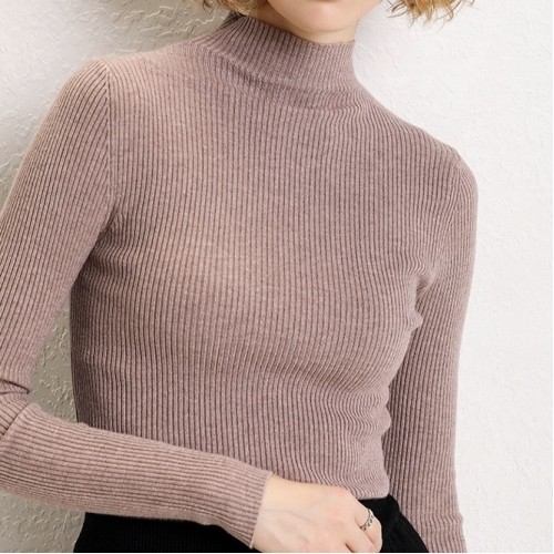 Turtle Neck Knitted Sweater