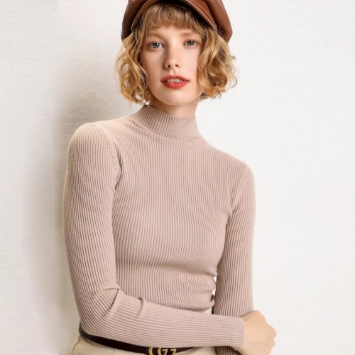 Turtle Neck Knitted Sweater