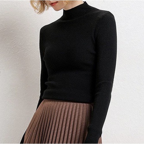 Turtle Neck Knitted Sweater