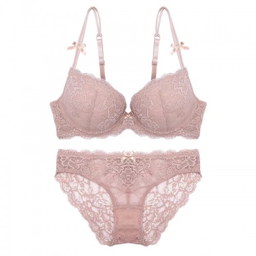 Lace Underwire Contour Bra Set