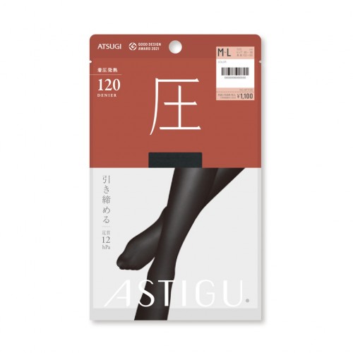 厚木 ATSUGI - [压力] 紧身 120D紧身袜裤 AP1120 (#480 黑色)