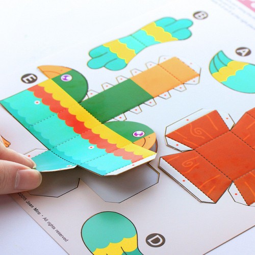 Joan Miro儿童手工立体摺纸DIY创意手工 (汽车)