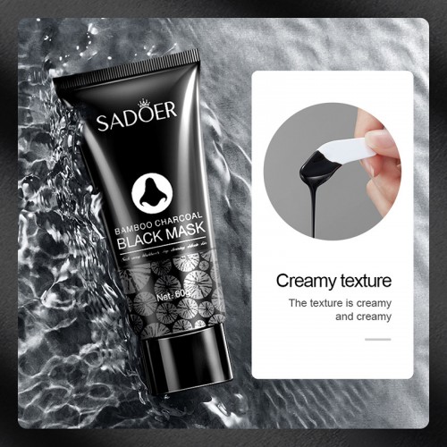 SADOER Bamboo Charcoal Black Mask Cleans and Clears The Skin