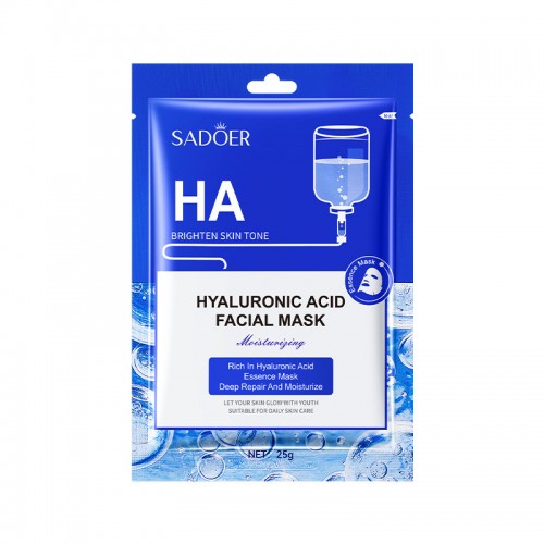 SADOER HA Mask Hyaluronic Acid Facial Mask Hydrating Calm Moisturizing