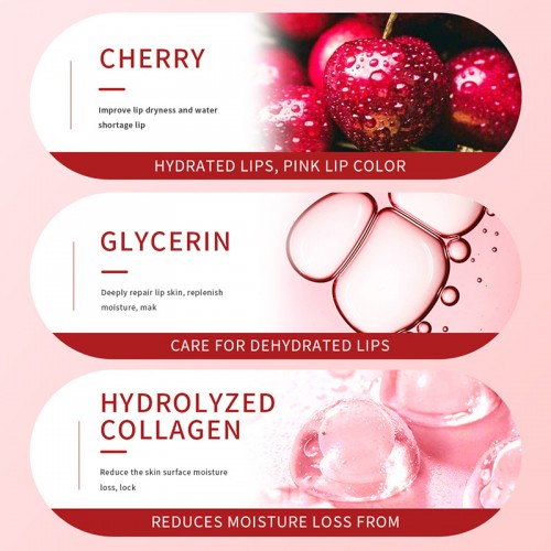 SADOER Cherry Collagen Lip Mask Moisturizing 20pcs/box