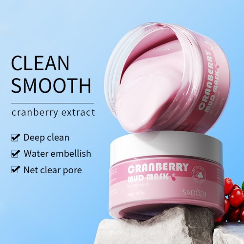 SADOER Cranberry Mud Mask Clear Pores 100g