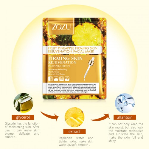 ZOZU Fruit Essence Facial Mask 25g Brightening Hydrating Rejuvenation