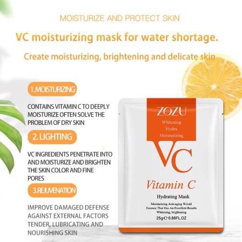 ZOZU Vitamin C Face Mask Hydrating Moisturizing Brightening 25g