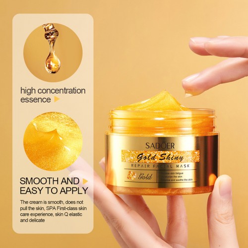 SADOER Gold Shiny Repair Facial Mask Sleeping Mask Hydrating Moisturizing 120g