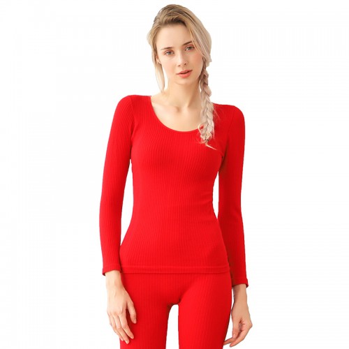 High Stretch Round Neck Lined Comfortable Thermal Set