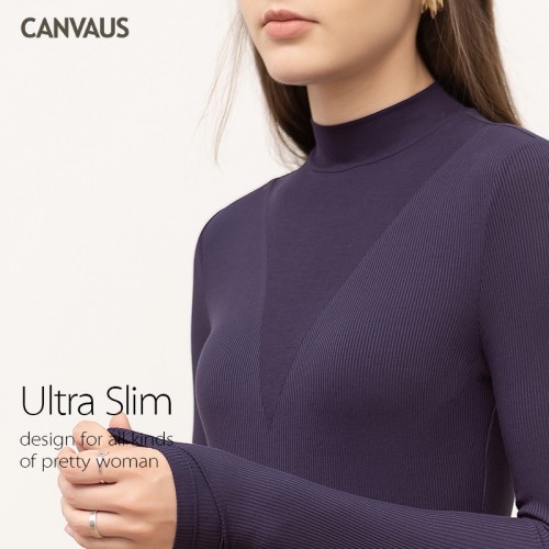 Form-Fitting Turtleneck Long Sleeves Top