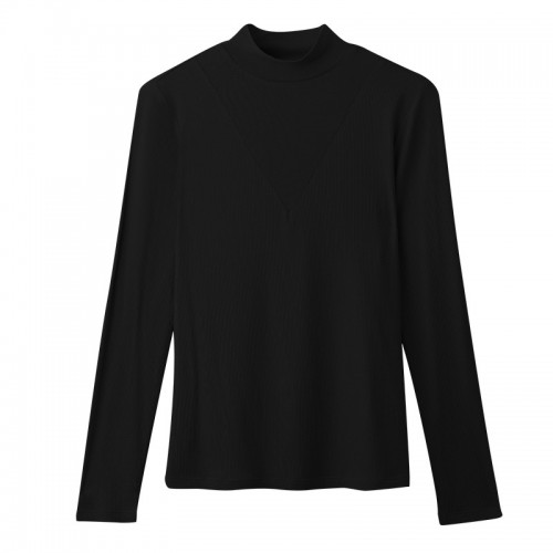 Form-Fitting Turtleneck Long Sleeves Top