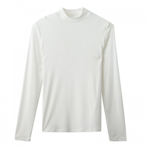 Form-Fitting Turtleneck Long Sleeves Top