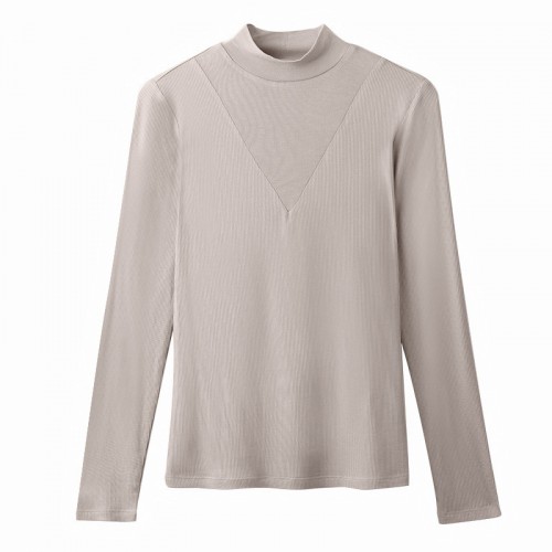 Form-Fitting Turtleneck Long Sleeves Top