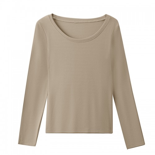 Round Neck Soft Warming Long Sleeves Top