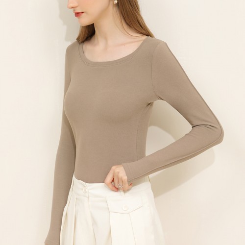 Round Neck Soft Warming Long Sleeves Top