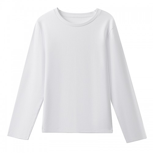 Basics Round Neck Long Sleeves Cotton Top