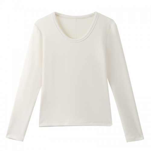 Slim Round Neck Thick & Warm Long Sleeves Top