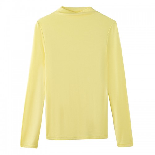 Turtleneck Slim High Stretch Long Sleeves Top