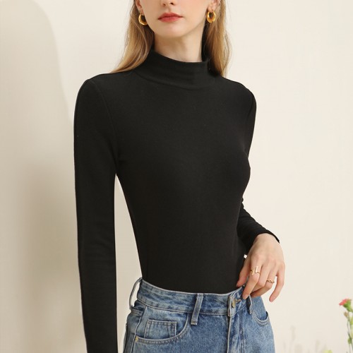 Turtle Neck Long Sleeves Fitted Top