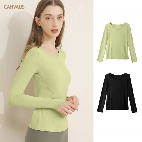 Round Neck Long Sleeves Top