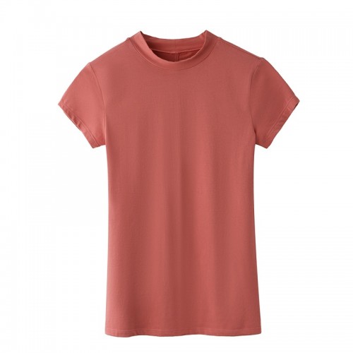 High Neck Slim Fit Basic Tee