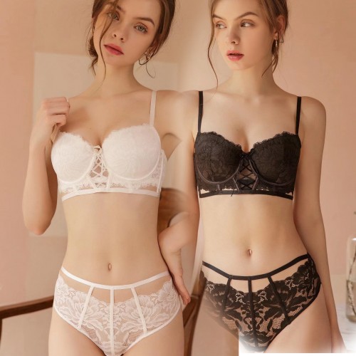 Floral Lace Bra & Panty Lingerie Set