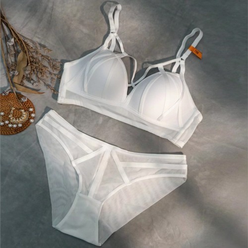 Sexy Solid Wireless Bra & Panty Set