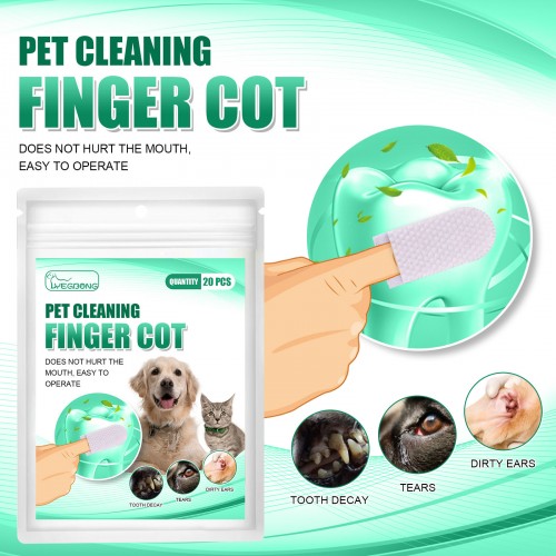 Yegbong Pet Cleaning Finger Cot 20pcs