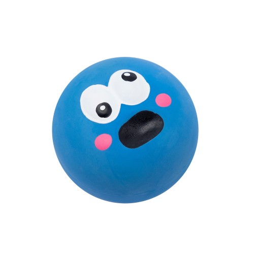 3pcs Cartoon Big Eye Ball Dog Toy, Durable Rubber Dog Ball Toy With Sound, Pet Grinding Teeth Sound Toy For Dog Interactive Supplies