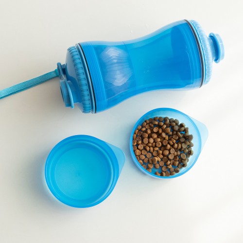 Dog Water Bottle, Two-in-one Water Cup Dry And Wet Separation Dog Travel Drinking Feeder Bowl 1PC