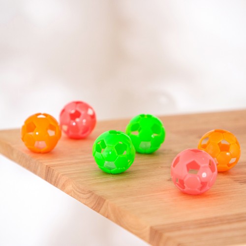 6pcs/set Colorful Plastic Bell Sound Ball For Cats And Dogs