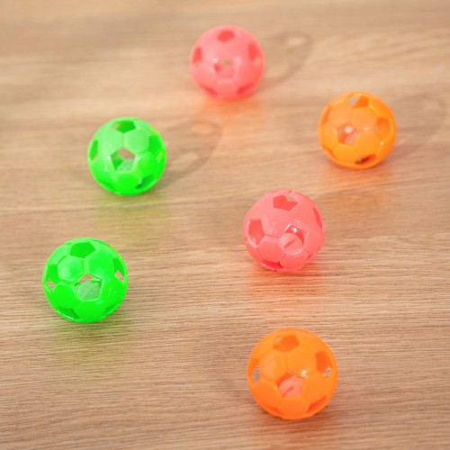 6pcs/set Colorful Plastic Bell Sound Ball For Cats And Dogs