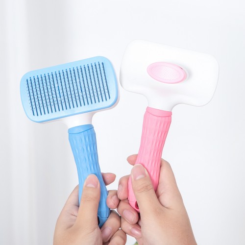 Pet Massage Comb, Pet Brush For Shedding And Grooming, One-click Removes Loose Undercoat Gently Tool For Dog And Cat Grooming Tool