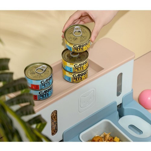 Automatic Cat Feeder Waterer Set, 3 In 1 Multifunctional Gravity Cat Food Dispenser Cat Water Feeder, Self Feeding Station For Indoor Cats Pet Supplies