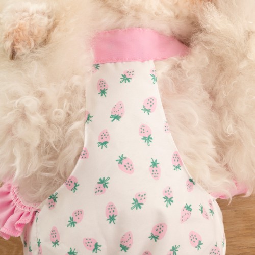 Adorable Pet Dresses For Dogs - Strawberry Pattern Dog Skirt, Pet Apparel