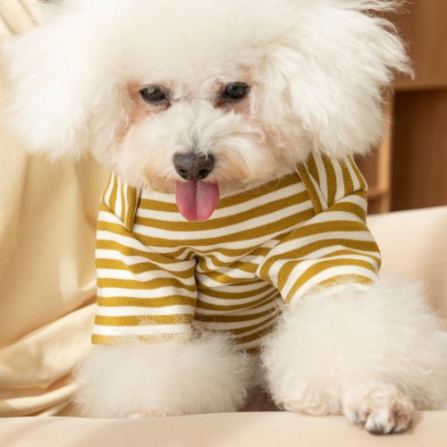 Dog Striped Sweatshirt Pet Apparel Clothes Pet Two-legged Clothes For Small Dogs