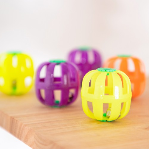 6pcs/set Hollow Out Bell Charm Ball Cat Toy Cat Interactive Self-entertainment Cat Pet Toys