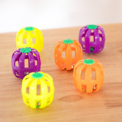 6pcs/set Hollow Out Bell Charm Ball Cat Toy Cat Interactive Self-entertainment Cat Pet Toys