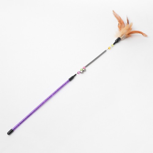 Interactive Cat Toy: Sucker Feather Bird with Bell & Teaser Wand - Perfect for Kitten Playtime