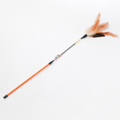 Interactive Cat Toy: Sucker Feather Bird with Bell & Teaser Wand - Perfect for Kitten Playtime