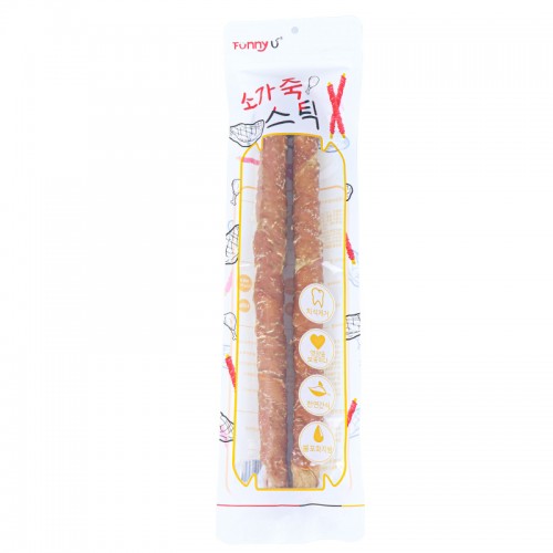 Beef Wrapped Chicken Strip Dog Chew 4pcs/pack