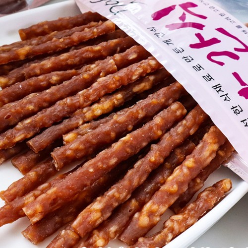 宠物狗零食鸡肉鸭肉条肉干肉条狗磨牙洁齿骨棒300g